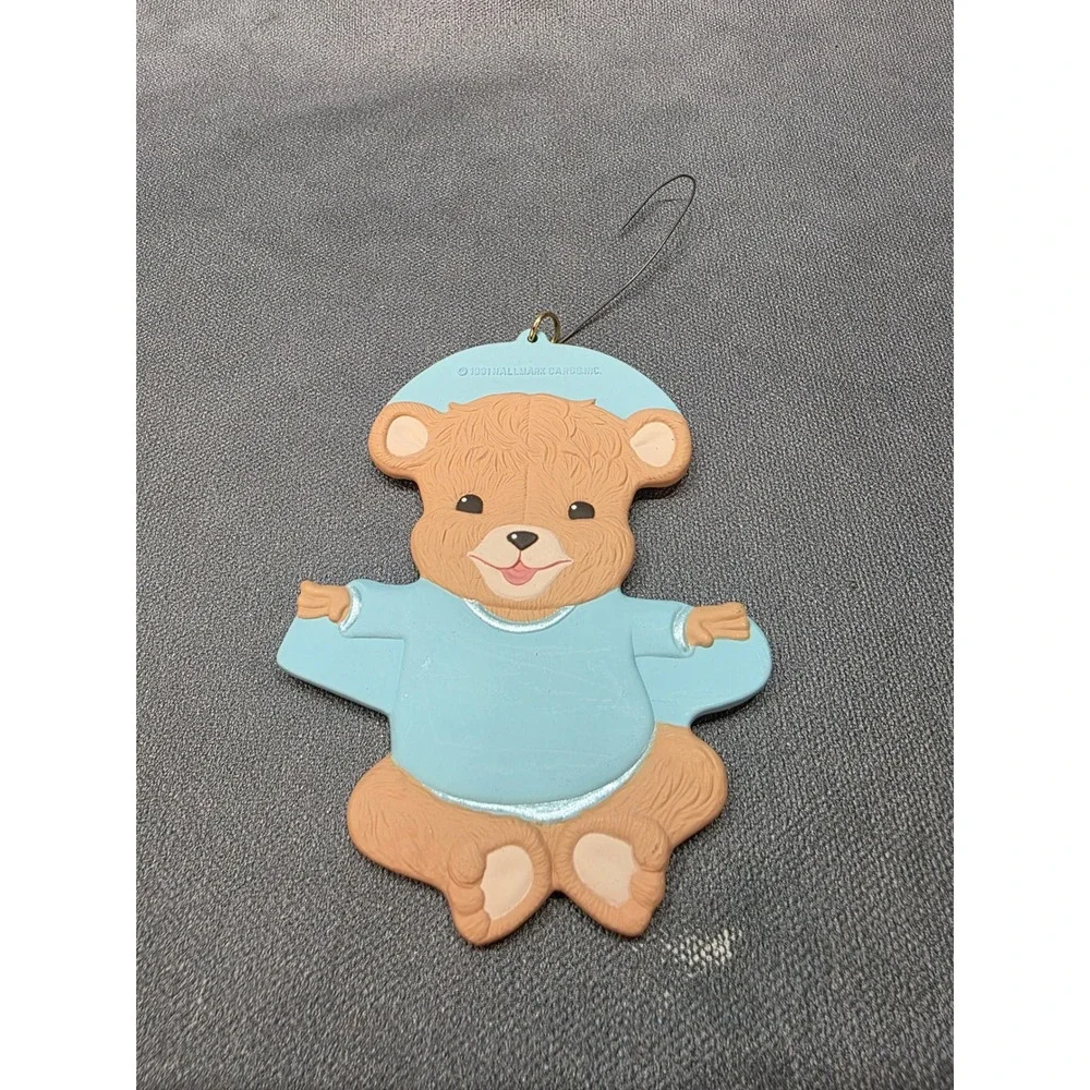 Hallmark Keepsake Ornament 1991 Grandsons First Christmas Teddy Bear Vintage Box